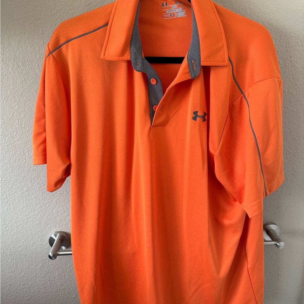 Under Armour Men's Vibrant Orange Polo Shirt